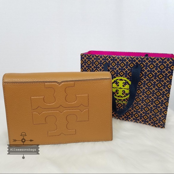 New Tory Burch T Bombe Large Bark Brown Crossbody - Picture 6 of 8